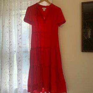 Cynthia Rowley Women’s red tiered dress Small